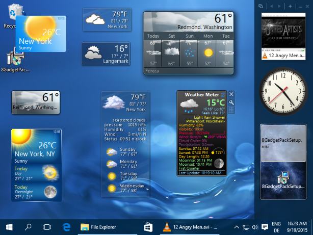 weather widget windows 10